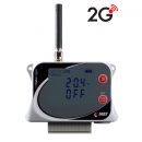 IoT Wireless Temperature Datalogger for 2 external probes, with two two-state inputs, built-in 2G modem